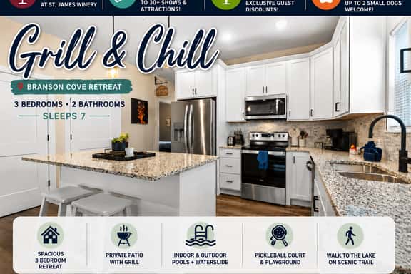 Branson Cove - Grill & Chill Lodge - 3 BD - Image 1